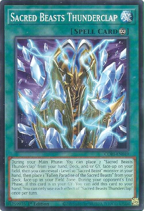 Sacred Beasts Thunderclap [CORI-EN049] Common | Exor Games Dartmouth