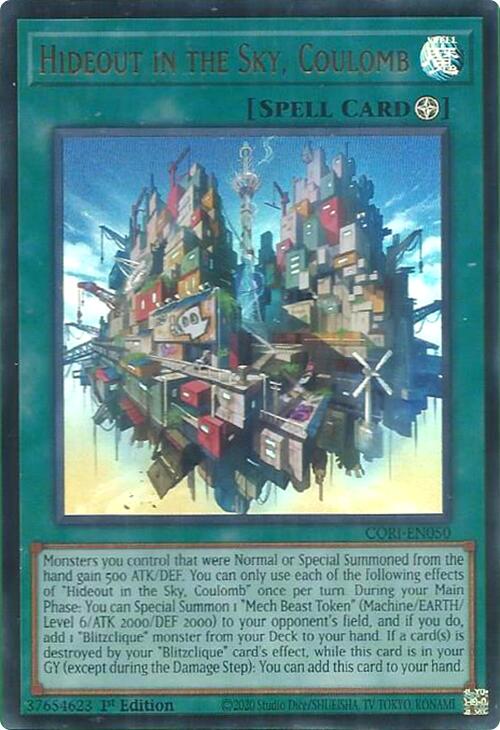 Hideout in the Sky, Coulomb [CORI-EN050] Ultra Rare | Exor Games Dartmouth