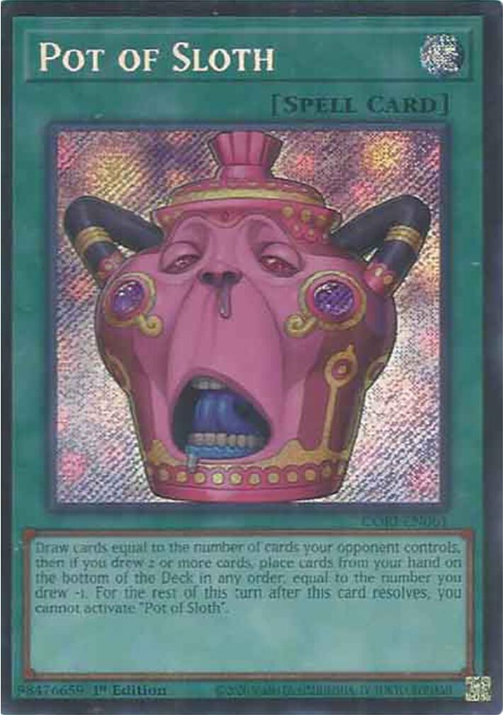 Pot of Sloth [CORI-EN061] Secret Rare | Exor Games Dartmouth