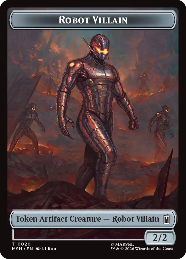 Villain // Robot Villain Double-Sided Token (009//020) [Marvel Super Heroes Tokens] | Exor Games Dartmouth