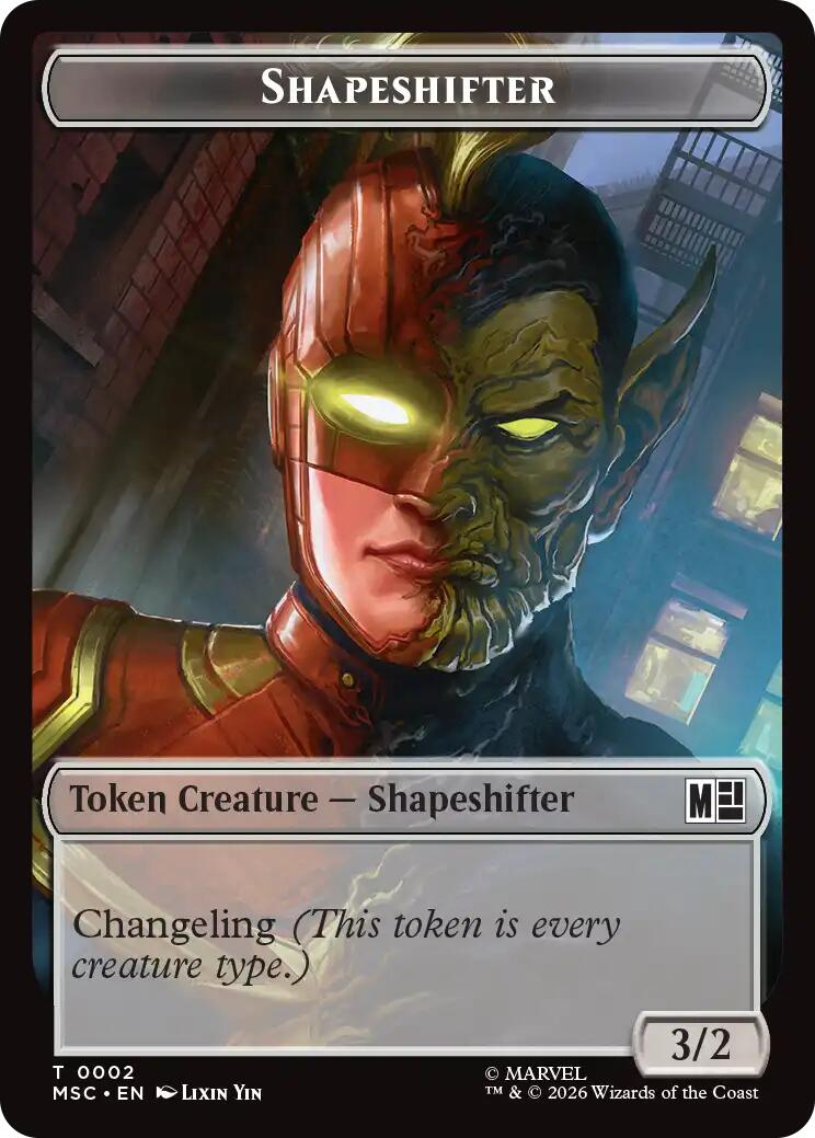 Shapeshifter // Ape Villain Double-Sided Token [Marvel Super Heroes Commander Tokens] | Exor Games Dartmouth
