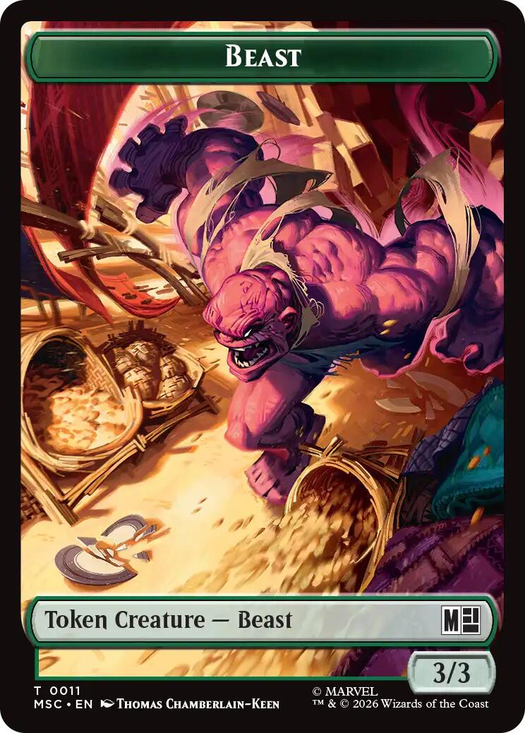 Beast // Vibranium Double-Sided Token [Marvel Super Heroes Commander Tokens] | Exor Games Dartmouth