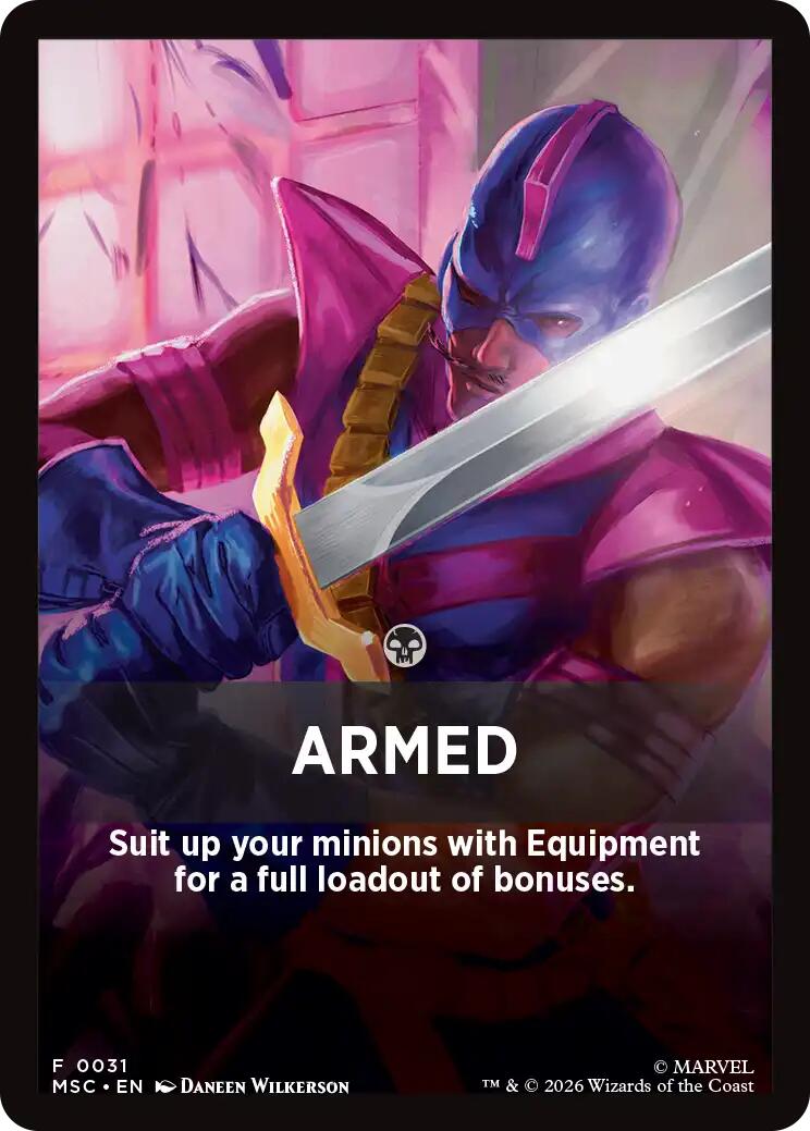 Armed Theme Card [Marvel Super Heroes Commander] | Exor Games Dartmouth