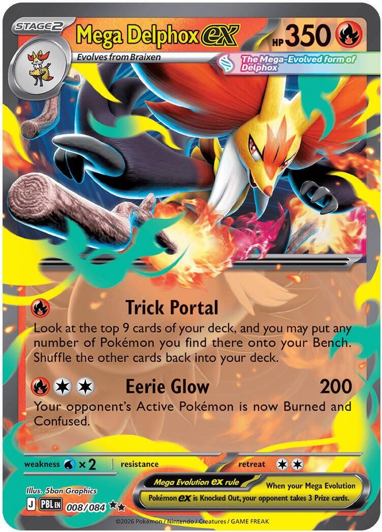 Mega Delphox ex (008/084) [Mega Evolution: Pitch Black] | Exor Games Dartmouth
