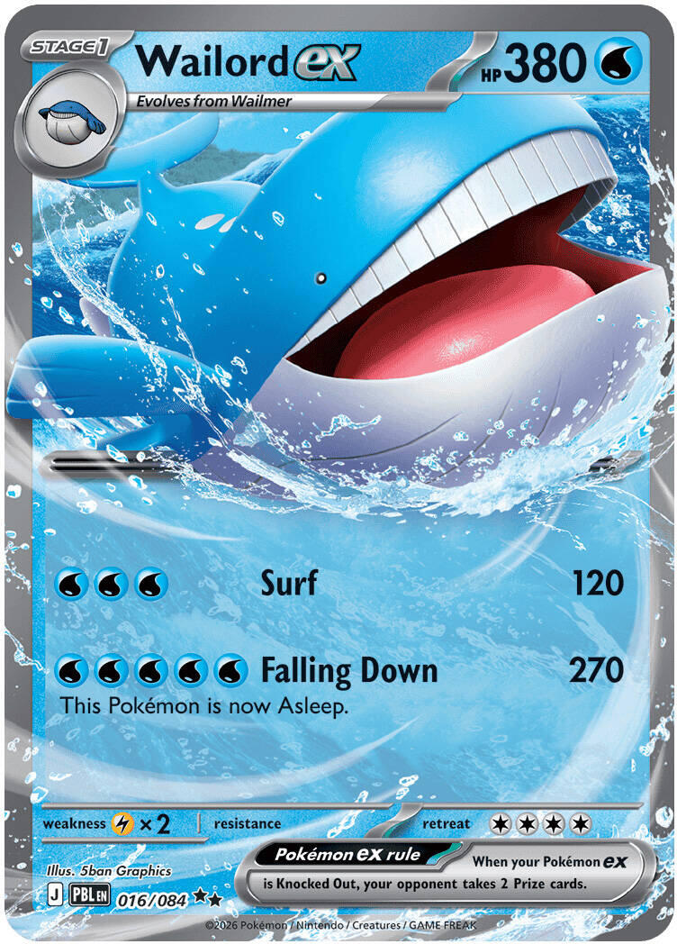 Wailord ex (016/084) [Mega Evolution: Pitch Black] | Exor Games Dartmouth