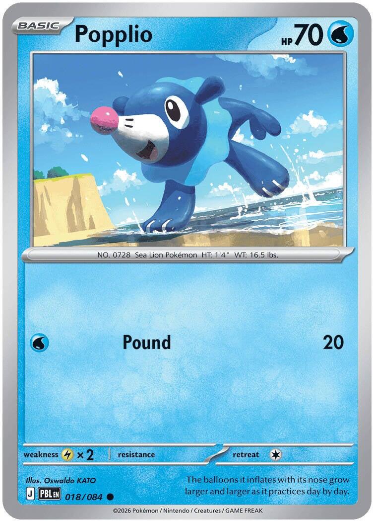 Popplio (018/084) [Mega Evolution: Pitch Black] | Exor Games Dartmouth