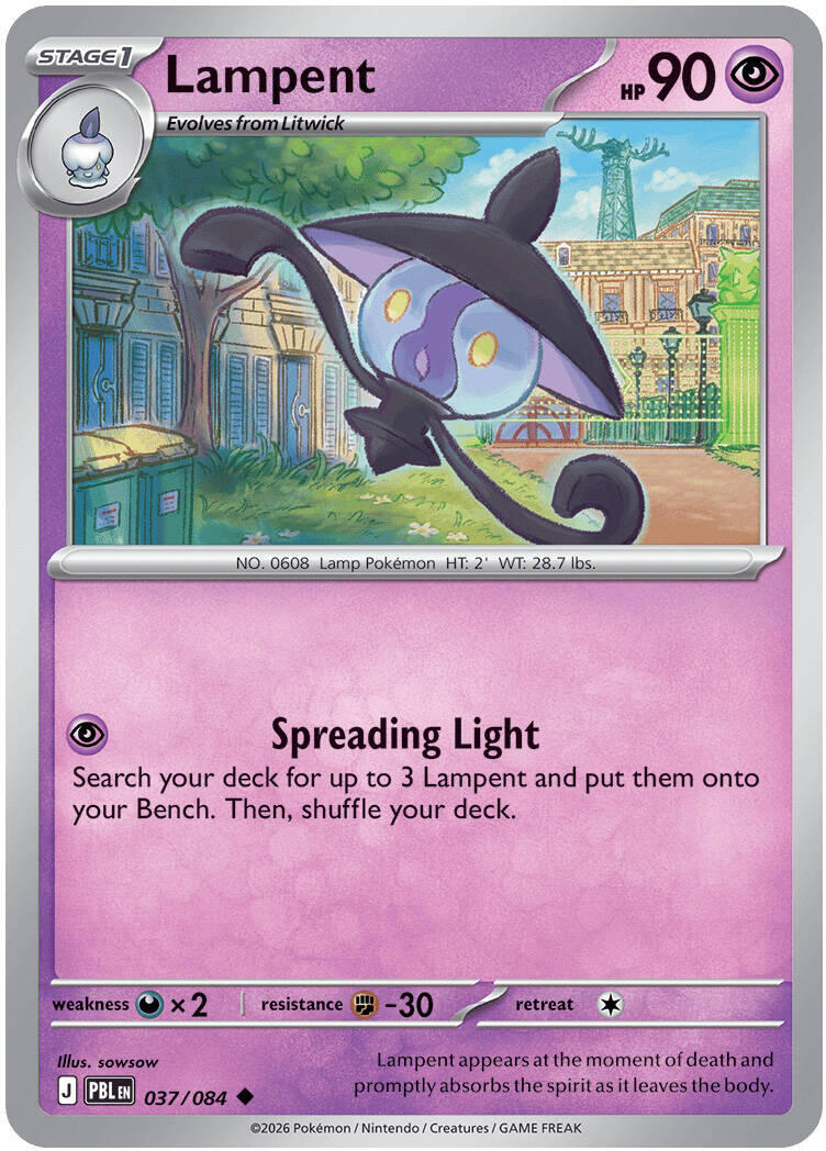 Lampent (037/084) [Mega Evolution: Pitch Black] | Exor Games Dartmouth