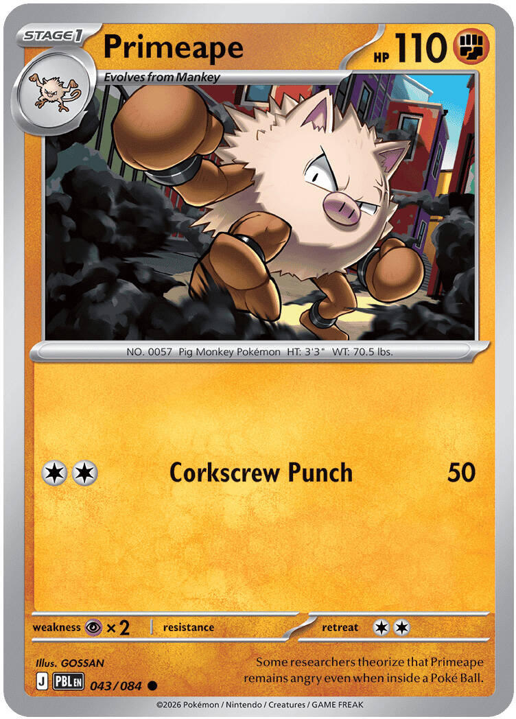 Primeape (043/084) [Mega Evolution: Pitch Black] | Exor Games Dartmouth