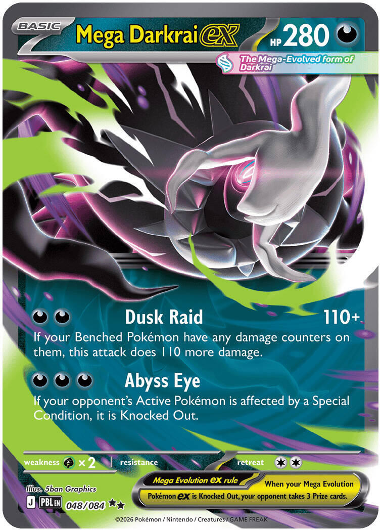 Mega Darkrai ex (048/084) [Mega Evolution: Pitch Black] | Exor Games Dartmouth