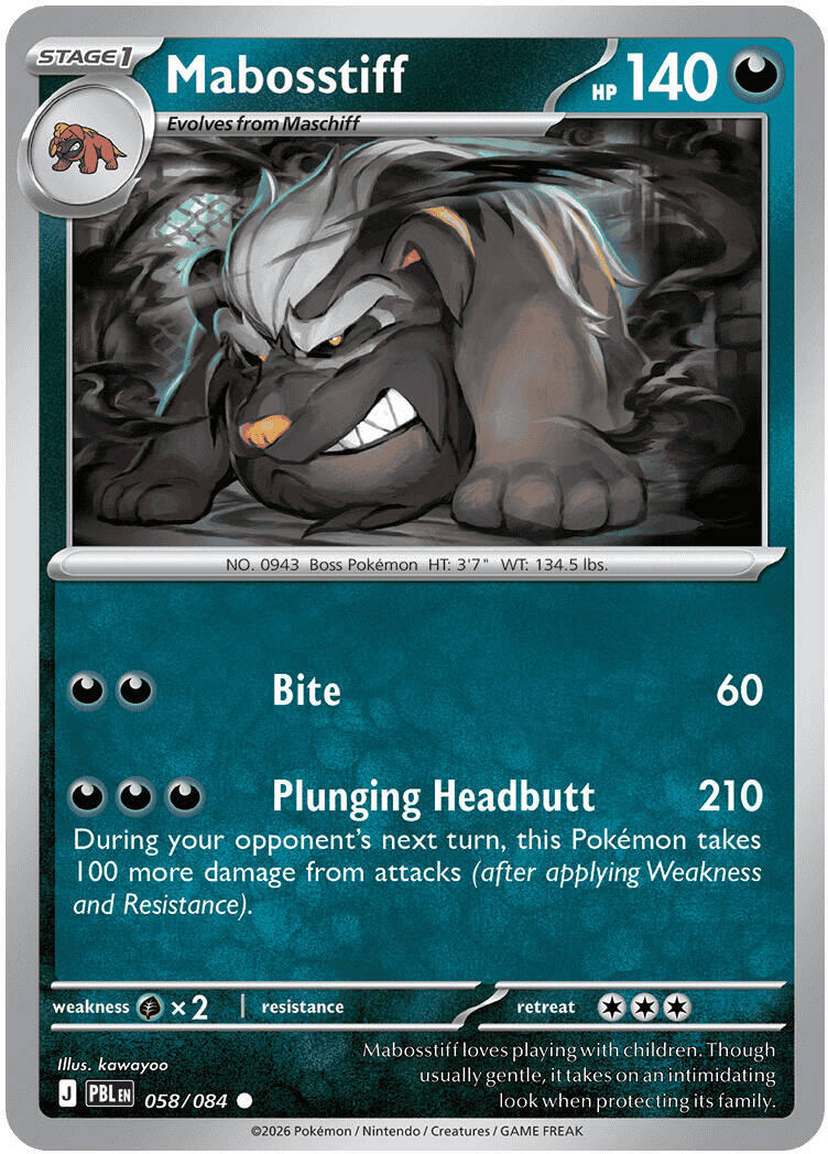 Mabosstiff (058/084) [Mega Evolution: Pitch Black] | Exor Games Dartmouth