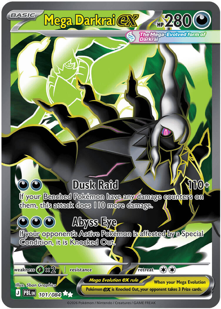Mega Darkrai ex (101/084) [Mega Evolution: Pitch Black] | Exor Games Dartmouth