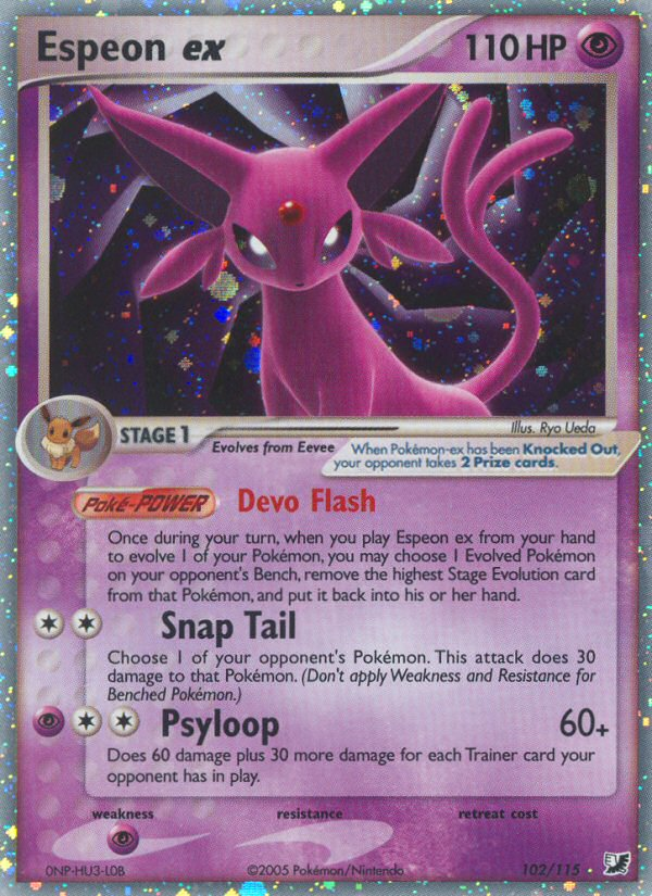 Espeon ex (102/115) [EX: Unseen Forces] | Exor Games Dartmouth