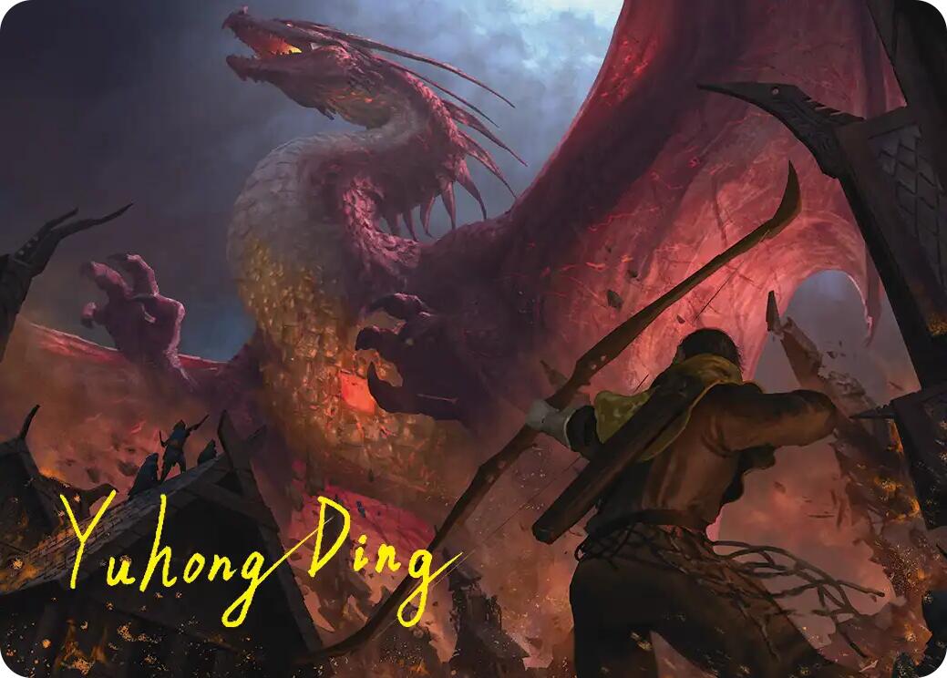 Magnificent End Art Card (Gold-Stamped Signature) [The Hobbit Art Series] | Exor Games Dartmouth