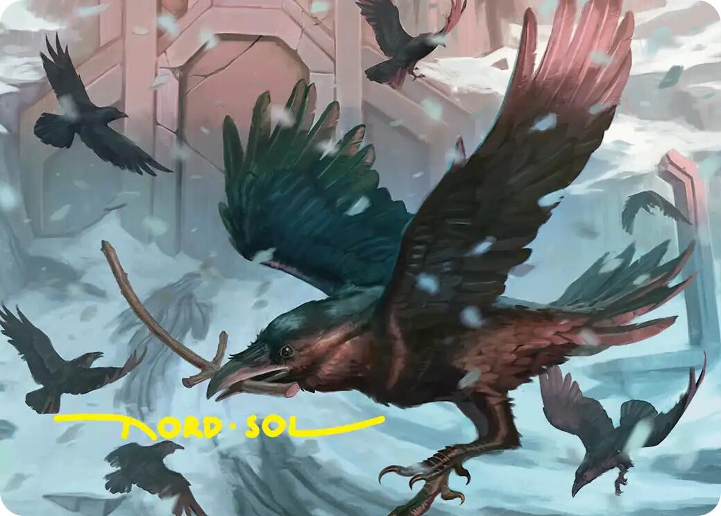 Ravenhill Flock Art Card (Gold-Stamped Signature) [The Hobbit Art Series] | Exor Games Dartmouth