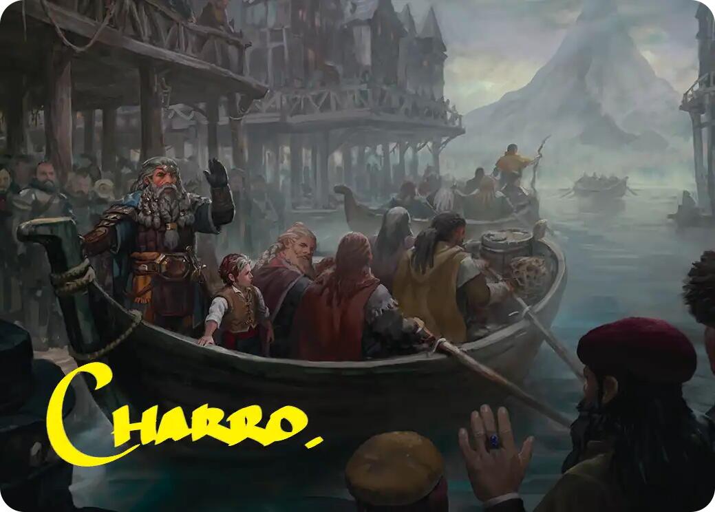 Uneasy Partings Art Card (Gold-Stamped Signature) [The Hobbit Art Series] | Exor Games Dartmouth