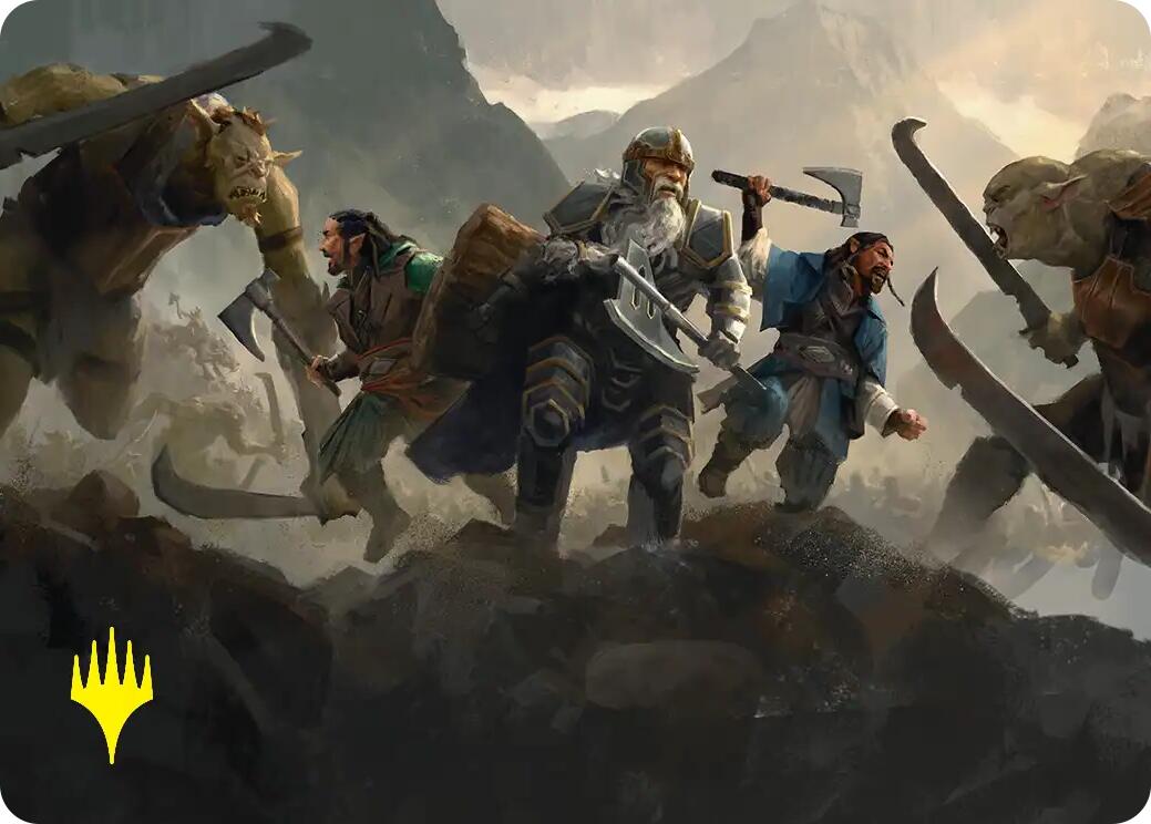 Struggle of Howling Steel Art Card (Gold-Stamped) [The Hobbit Art Series] | Exor Games Dartmouth
