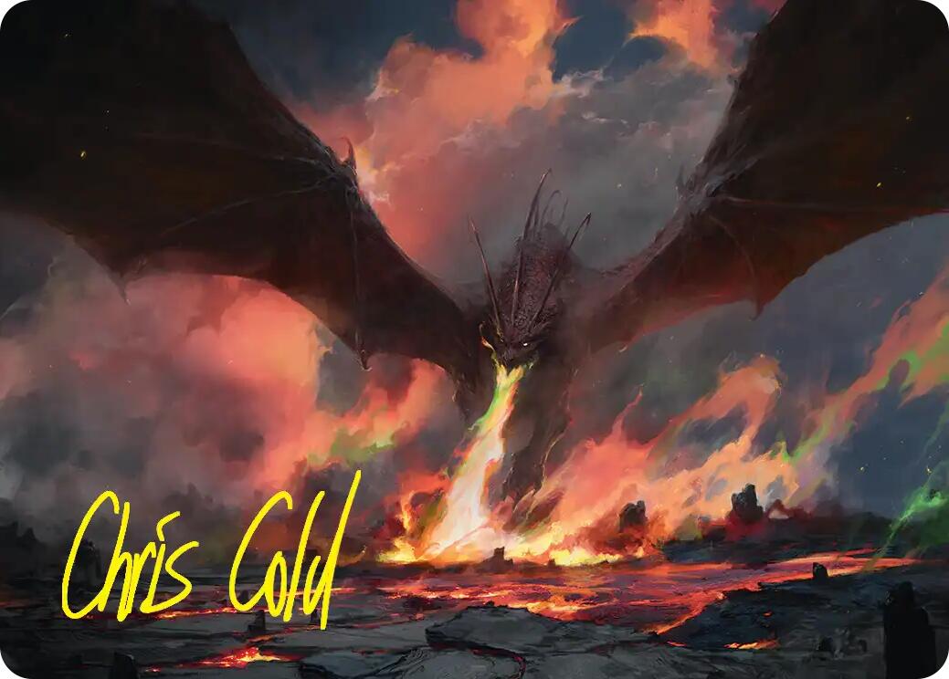 Smaug, the Great Calamity Art Card (Gold-Stamped Signature) [The Hobbit Art Series] | Exor Games Dartmouth