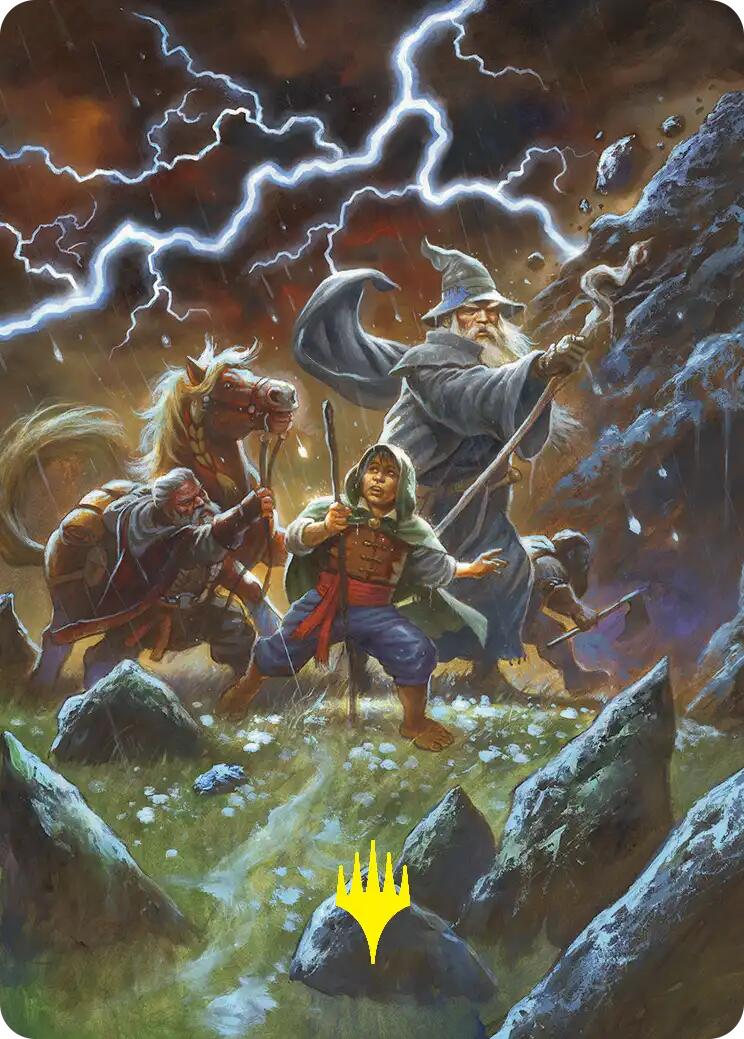Call Forth the Tempest Art Card (Gold-Stamped) [The Hobbit Art Series] | Exor Games Dartmouth