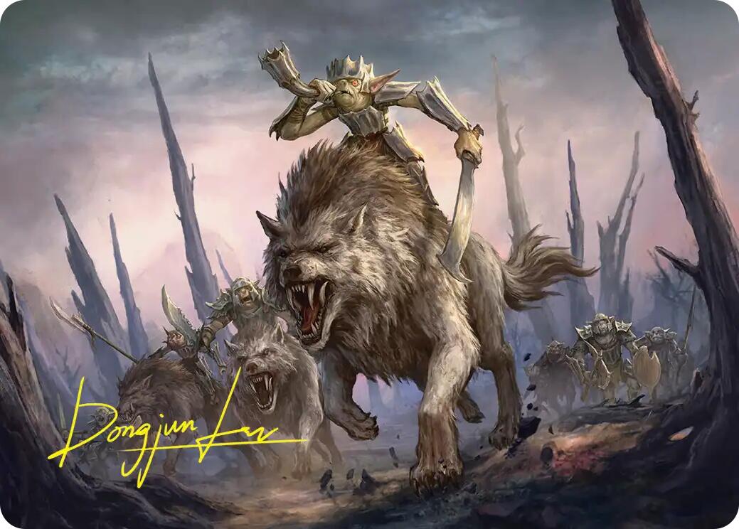 Signal the Onslaught Art Card (Gold-Stamped Signature) [The Hobbit Art Series] | Exor Games Dartmouth