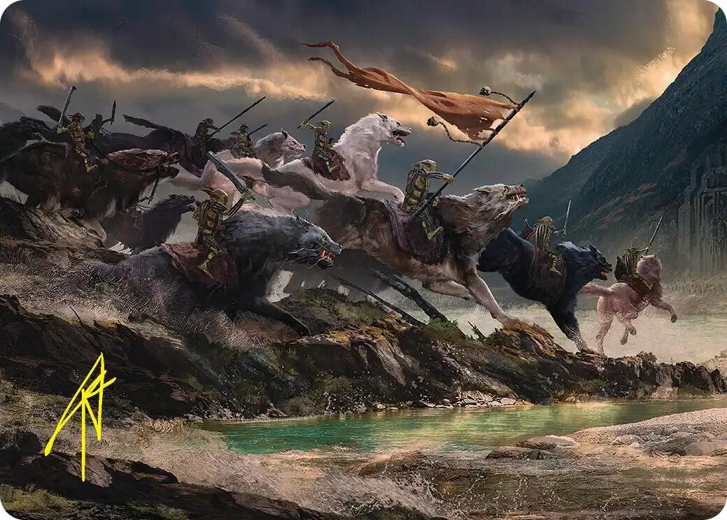 Tide of Fury and Disorder Art Card (Gold-Stamped Signature) [The Hobbit Art Series] | Exor Games Dartmouth