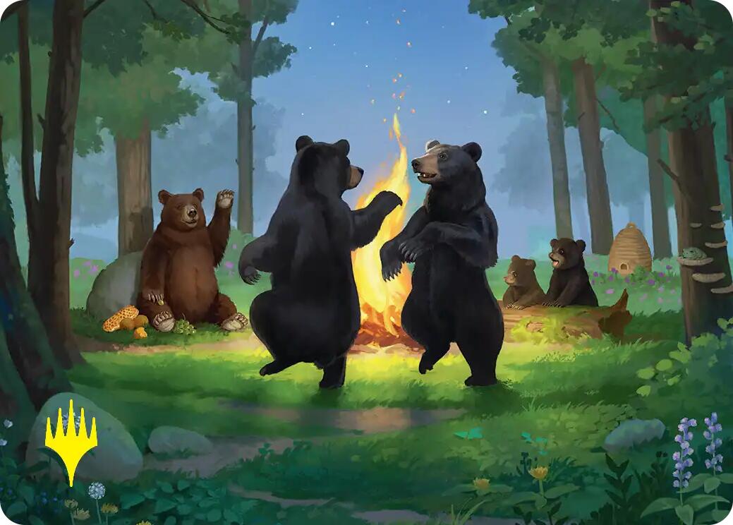 Dancing from Dark to Dawn Art Card (Gold-Stamped) [The Hobbit Art Series] | Exor Games Dartmouth