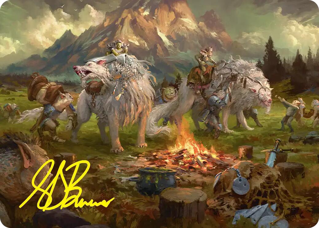 Mount Gundabad Mobilizes Art Card (Gold-Stamped Signature) [The Hobbit Art Series] | Exor Games Dartmouth