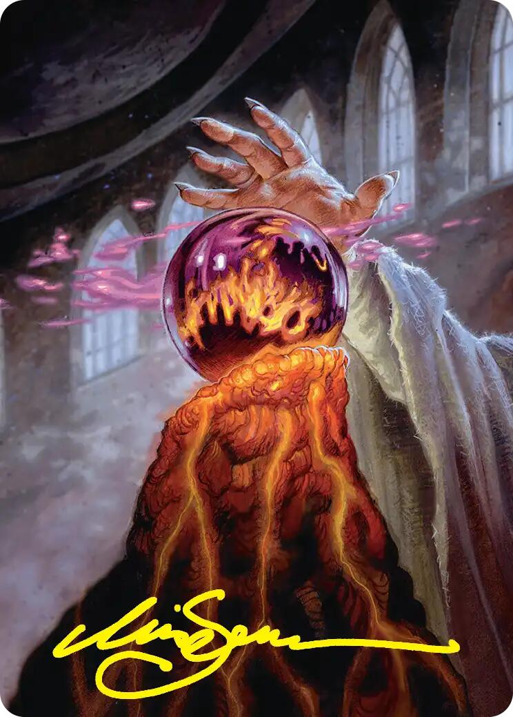 Palantir of Orthanc Art Card (Gold-Stamped Signature) [The Hobbit Art Series] | Exor Games Dartmouth