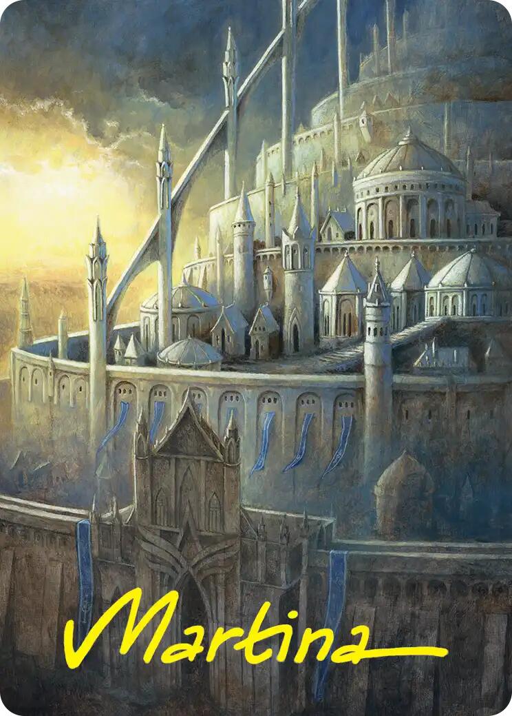 Minas Tirith Art Card (Gold-Stamped Signature) [The Hobbit Art Series] | Exor Games Dartmouth