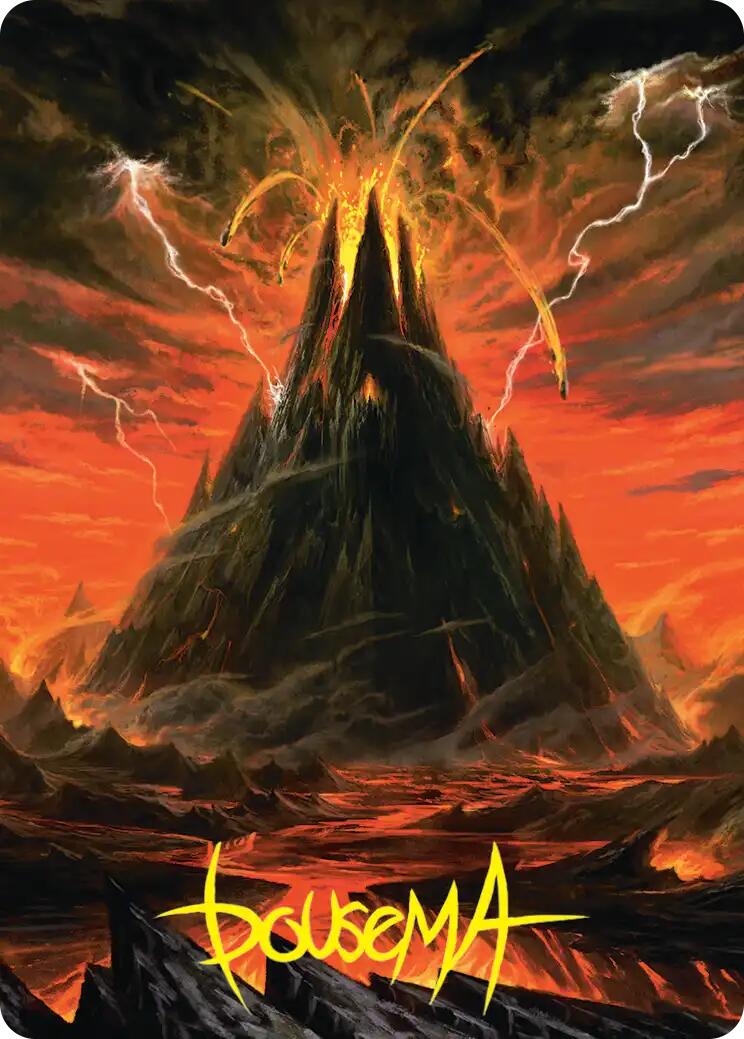 Mount Doom Art Card (Gold-Stamped Signature) [The Hobbit Art Series] | Exor Games Dartmouth