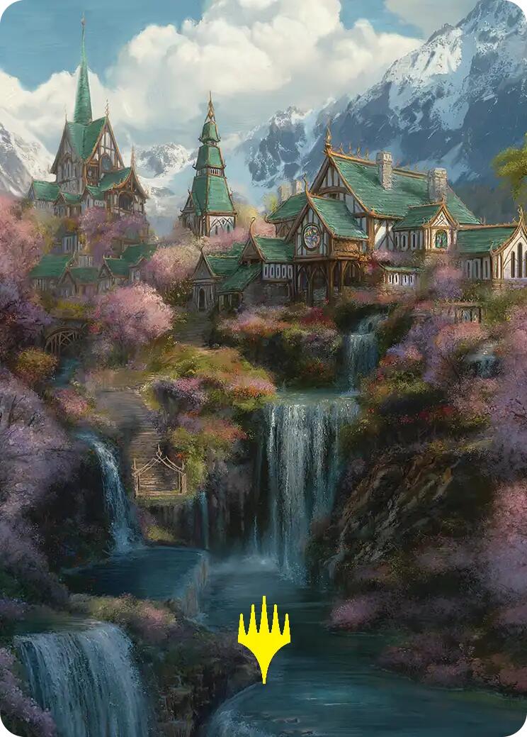 Rivendell Art Card (Gold-Stamped) [The Hobbit Art Series] | Exor Games Dartmouth