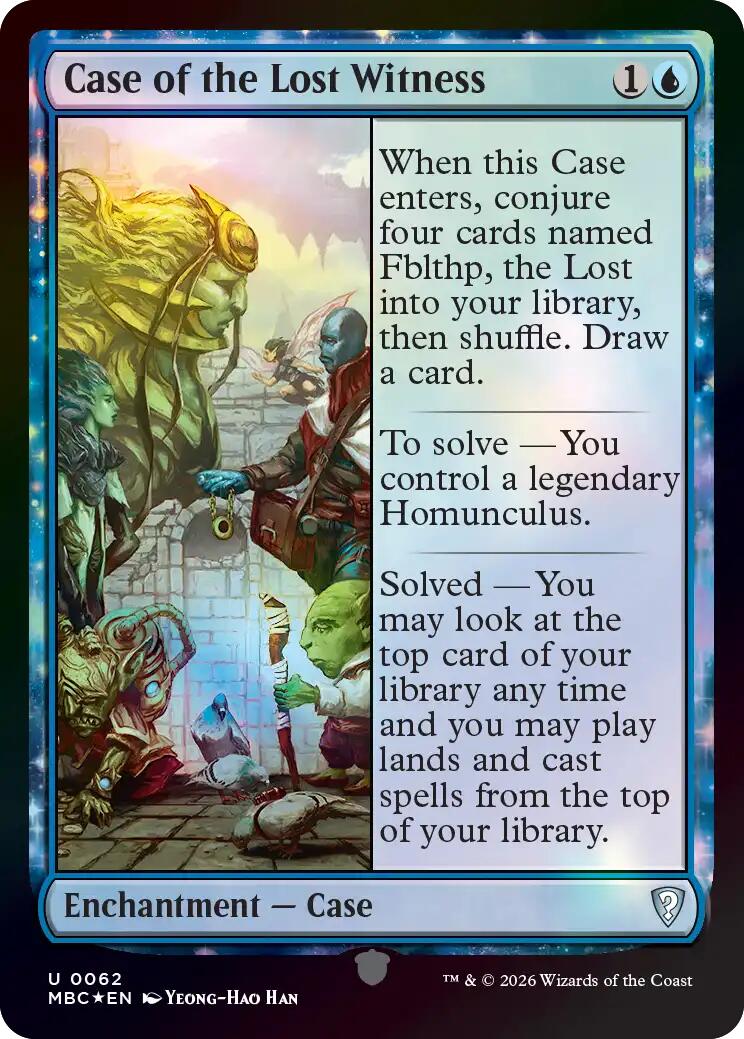 Case of the Lost Witness [Mystery Booster: Commander Edition] | Exor Games Dartmouth