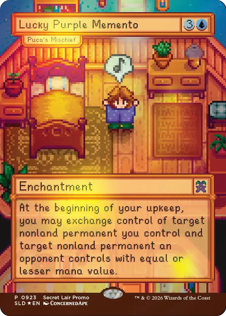 Lucky Purple Memento - Puca's Mischief [Secret Lair Drop Series] | Exor Games Dartmouth