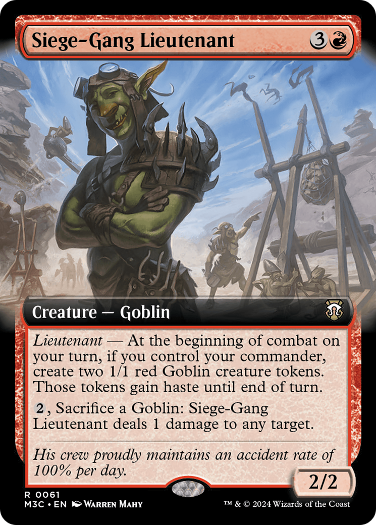 Siege-Gang Lieutenant (Extended Art) (Ripple Foil) [Modern Horizons 3 Commander] | Exor Games Dartmouth