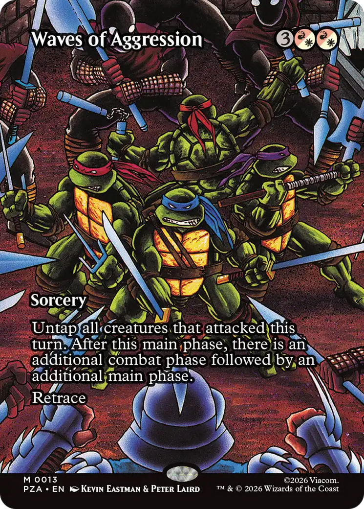 Waves of Aggression (Borderless) [Teenage Mutant Ninja Turtles Eternal-Legal] | Exor Games Dartmouth