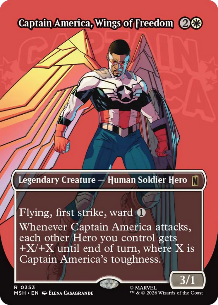 Captain America, Wings of Freedom (Borderless) [Marvel Super Heroes] | Exor Games Dartmouth