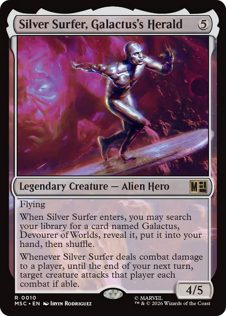 Silver Surfer, Galactus's Herald (Surge Foil) [Marvel Super Heroes Commander] | Exor Games Dartmouth