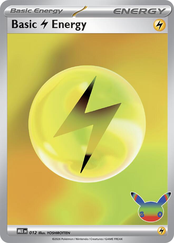 Basic Lightning Energy (012) (30th Celebration) [Mega Evolution Energies] | Exor Games Dartmouth