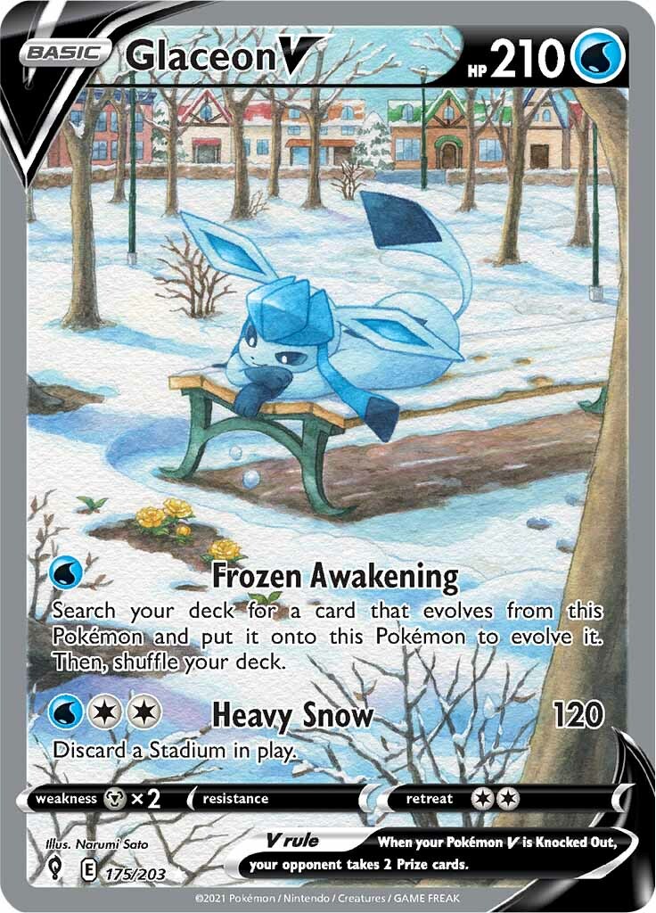 Glaceon V (175/203) [Sword & Shield: Evolving Skies] | Exor Games Dartmouth