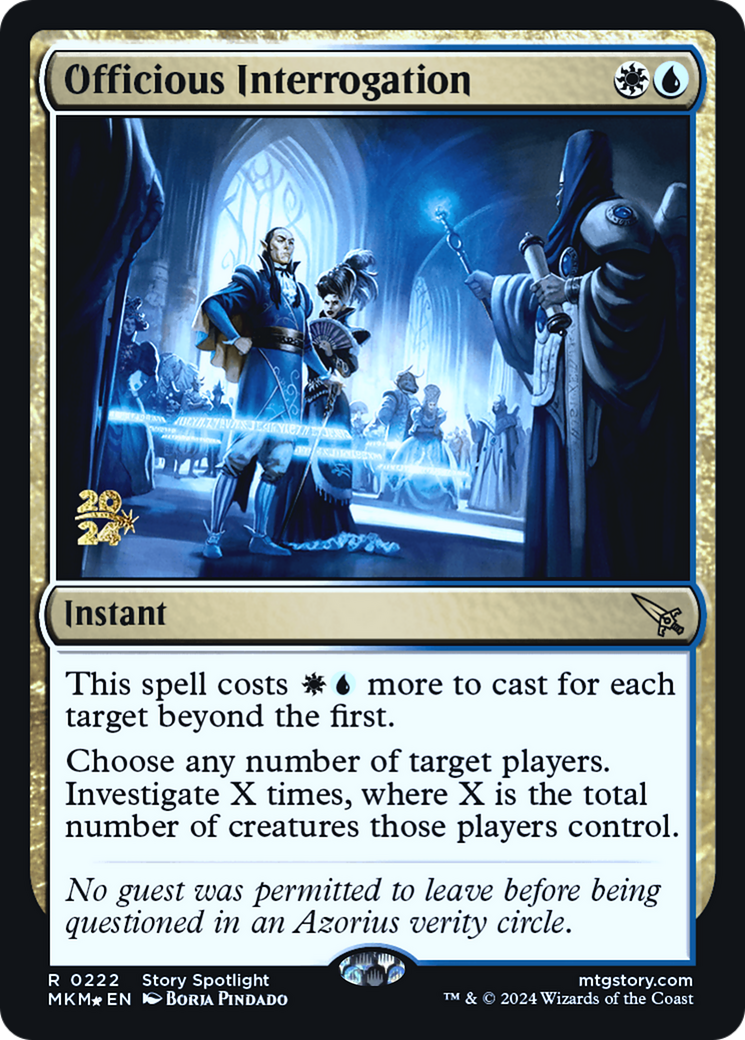Officious Interrogation [Murders at Karlov Manor Prerelease Promos] | Exor Games Dartmouth
