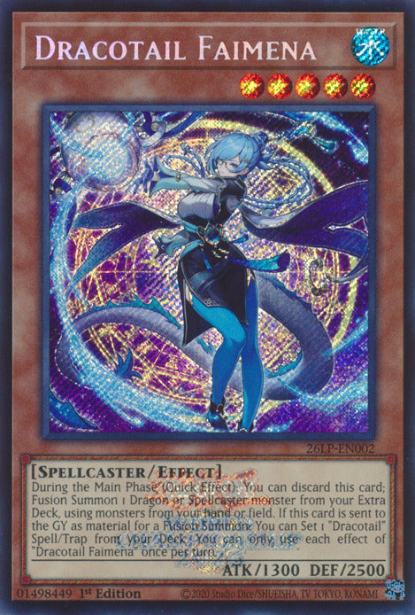 Dracotail Faimena (Emblazoned Secret Rare) [26LP-EN002] Secret Rare | Exor Games Dartmouth