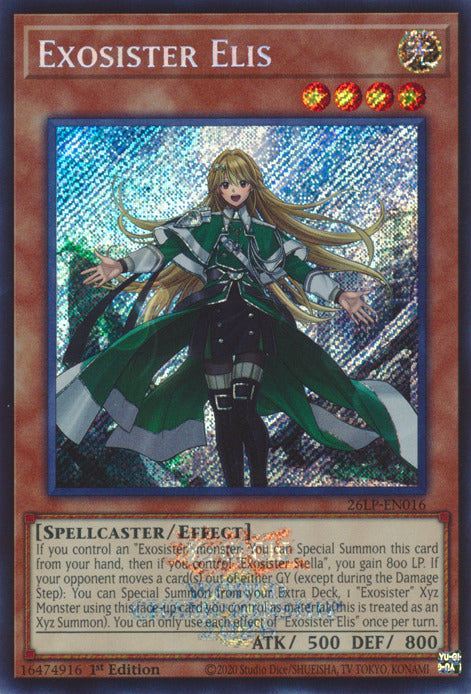 Exosister Elis (Emblazoned Secret Rare) [26LP-EN016] Secret Rare | Exor Games Dartmouth