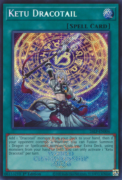 Ketu Dracotail (Emblazoned Secret Rare) [26LP-EN004] Secret Rare | Exor Games Dartmouth