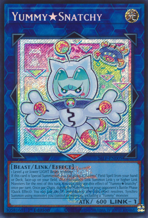 YummySnatchy (Emblazoned Secret Rare) [26LP-EN005] Secret Rare | Exor Games Dartmouth
