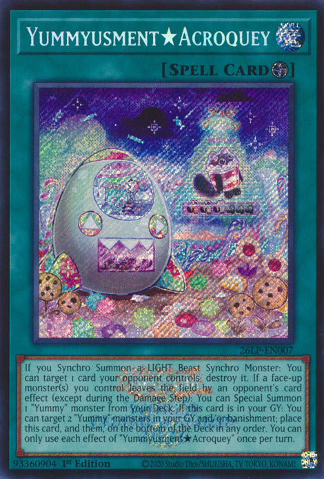 YummyusmentAcroquey (Emblazoned Secret Rare) [26LP-EN007] Secret Rare | Exor Games Dartmouth