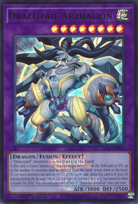Dracotail Arthalion (Emblazoned) [26LP-EN003] Ultra Rare | Exor Games Dartmouth