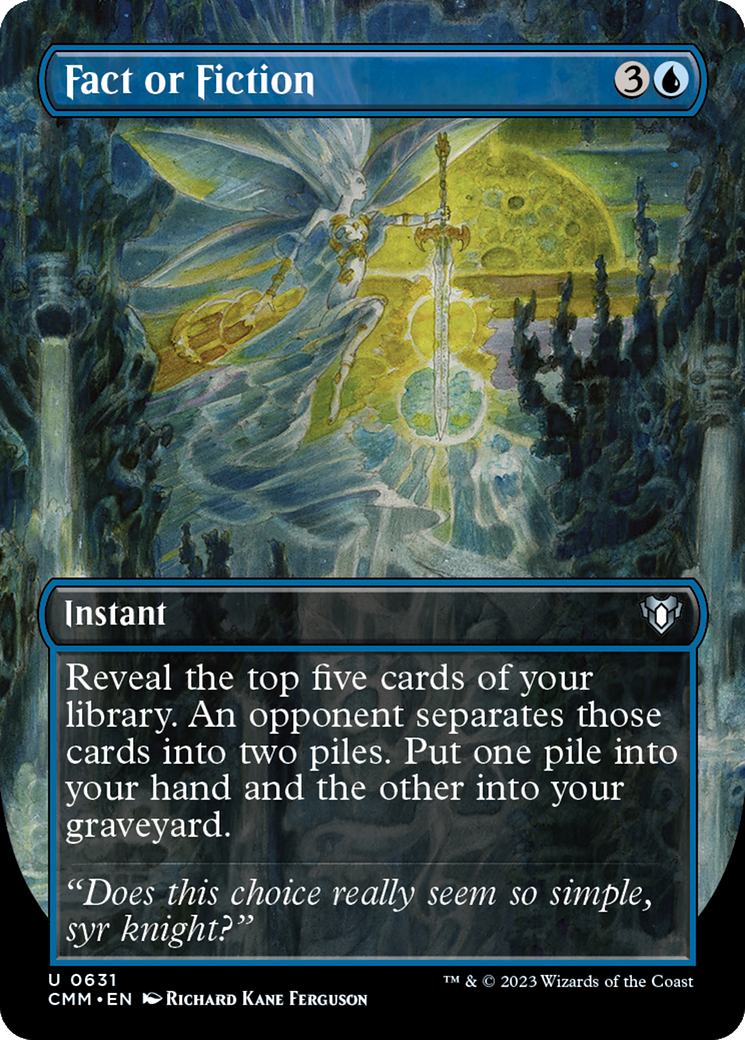 Fact or Fiction (Borderless Alternate Art) [Commander Masters] | Exor Games Dartmouth