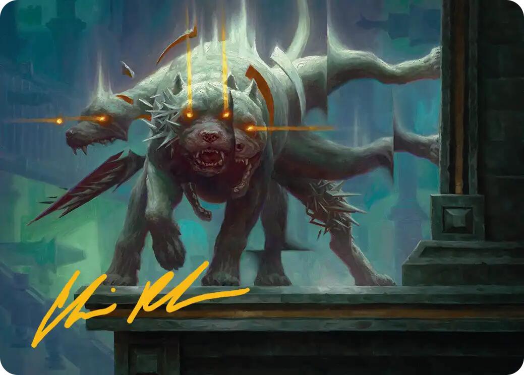 Flickering Hound Art Card (2/54) (Gold-Stamped Signature) [Reality Fracture Art Series] | Exor Games Dartmouth