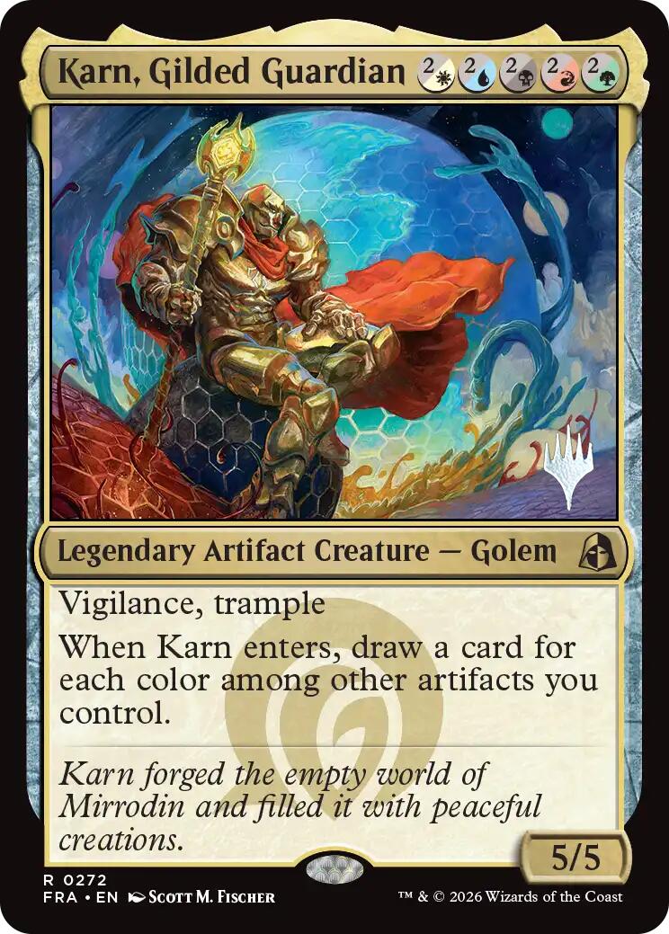 Karn, Gilded Guardian [Reality Fracture Promos] | Exor Games Dartmouth