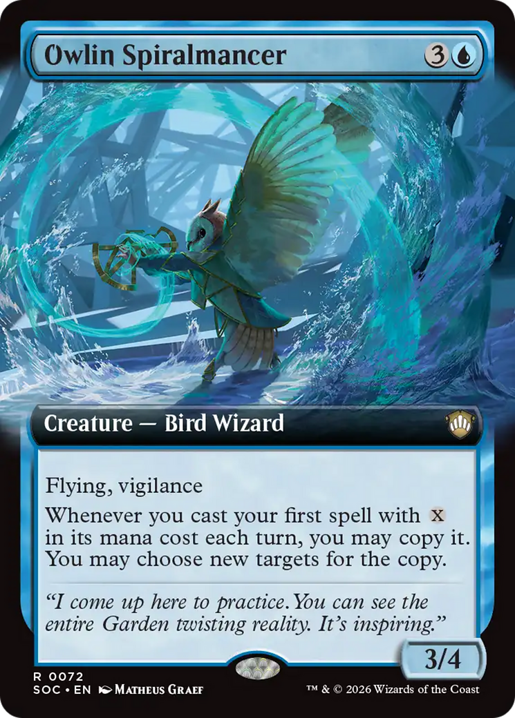 Owlin Spiralmancer (Extended Art) [Secrets of Strixhaven Commander] | Exor Games Dartmouth
