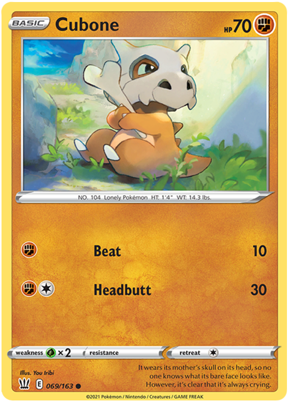 Cubone (069/163) [Sword & Shield: Battle Styles] | Exor Games Dartmouth